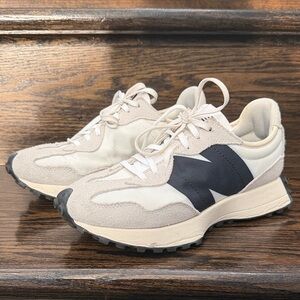 New Balance Classics 327 Cream and Black Athletic Shoes